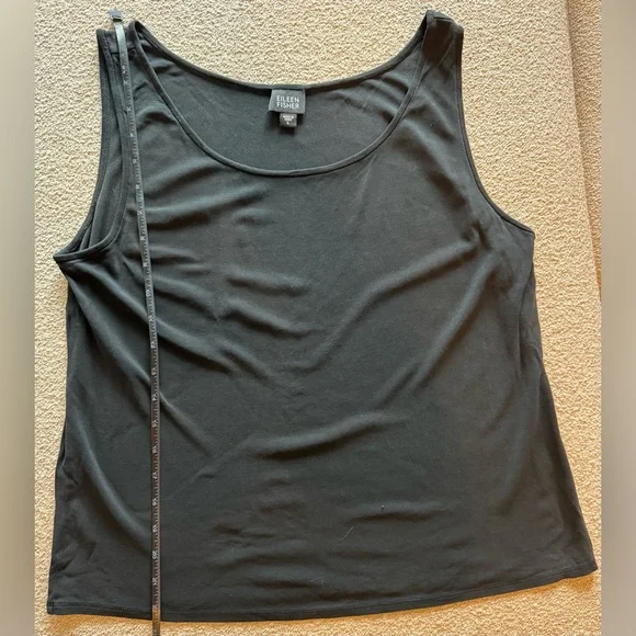 Eileen Fisher Silk Short Sleeve Tank - Picture 5 of 5